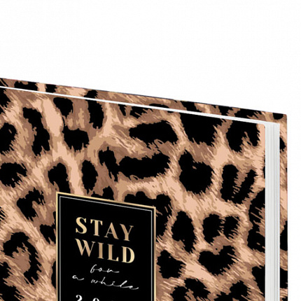 Ежедневник датированный 2026 145х215 мм, А5, STAFF, ламинированная обложка, "Leopard", 117328