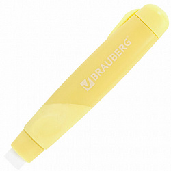 Ластики выдвижные BRAUBERG "REWIND", 2 ШТУКИ, 114х20х20 мм, белые, пастельные цвета корпуса, блистер, 272687