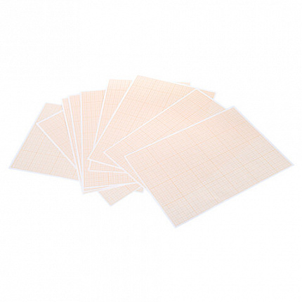 Бумага масштабно-координатная (миллиметровая), папка, А4, оранжевая, 10 листов, 65 г/м2, STAFF, 113484