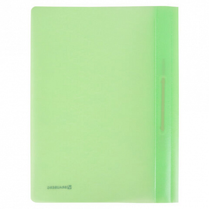 Скоросшиватель пластиковый BRAUBERG "Pastel" А4, 130/180 мкм, мятный, 270458