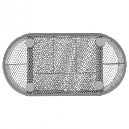 Подставка-органайзер металлическая BRAUBERG "Germanium", 9 секций, 105х220х110 мм, серебро, 237419