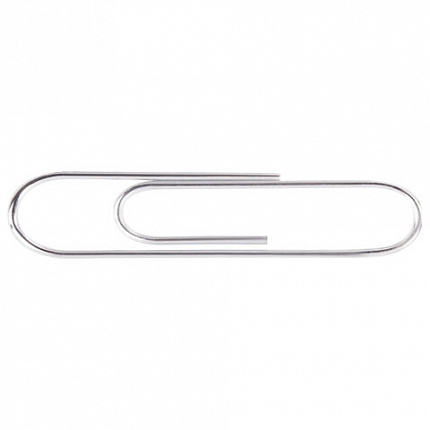 Скрепки большие EXTRA BRAUBERG 50 мм никелированные 50 штук, 271314