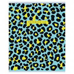 Тетрадь А5 48 л., HATBER, скоба, клетка, обложка картон, тиснение, LEO-принт (микс в спайке), 092970, 48Т5тВ1