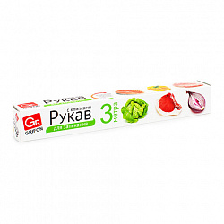Рукав для запекания с клипсами в коробке, 30 см х 3 м, 15 мкм, GRIFON, ШК2013, 101-201