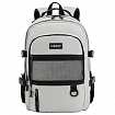 Рюкзак HEIKKI TRILL (ХЕЙКИ) универсальный, 3 отделения, серый с черными вставками, 43х31х14 см, 272586