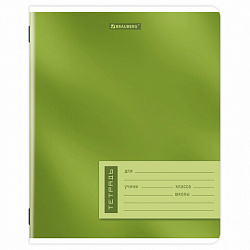 Тетрадь 18 л. BRAUBERG линия, обложка картон, ONE COLOUR, 107301