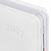 Ежедневник датированный 2027 А5 148х218 мм, GALANT "White", под кожу, белый, 118080