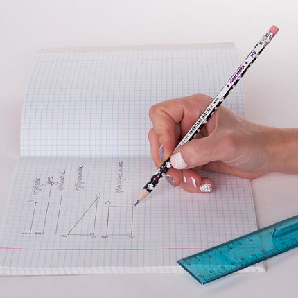 Карандаш чернографитный ЮНЛАНДИЯ "ЛАМЫ", 1 шт., HB, с ластиком, корпус ассорти, 181773