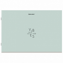 Альбом для рисования А4, 40 листов, скоба, обложка картон, BRAUBERG, 203х288 мм, "МИНИМАЛ" (4 вида), 107116