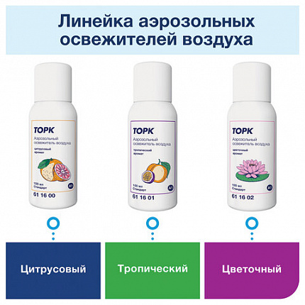 Сменный баллон 100мл Tellus/TORK (Система АF1) СТАНДАРТ, тропический аромат, 611601