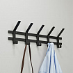 Вешалка настенная "Торонто-5", 168х580х85 мм, 5 крючков, металл, черная, ВНТ5 Ч