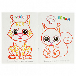 Книжка-раскраска с цветным контуром, "ПЕРВАЯ РАСКРАСКА", ассорти, 210х290 мм, 16 страниц, УМКА