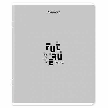 Тетрадь А5, 48 л., BRAUBERG, скоба, клетка, матовая ламинация, "Однотонный_Пастель_2", (микс в спайке), 405336