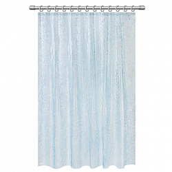 Шторка для ванной EVA, 180х200 см, кольца в комплекте, СИНЯЯ ЛЕДЯНАЯ СВЕЖЕСТЬ, PRIMILA (ПРИМИЛА), 700100