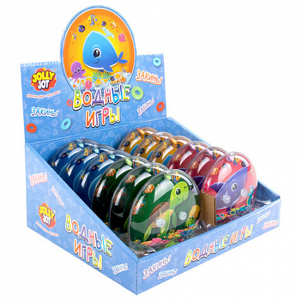 Водная игра ПОДВОДНЫЙ МИР, 10х10 см, колечки, ассорти, 4 вида, JOLLY JOT (ДЖОЛЛИ ДЖОТ), 665995
