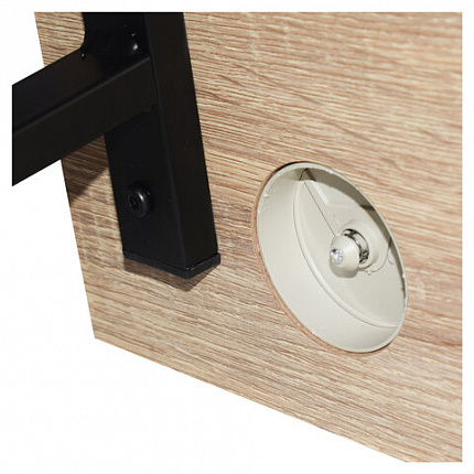 Стол на металлокаркасе BRABIX "LOFT CD-006", 1200х500х730 мм, 2 полки, цвет дуб натуральный, 641226