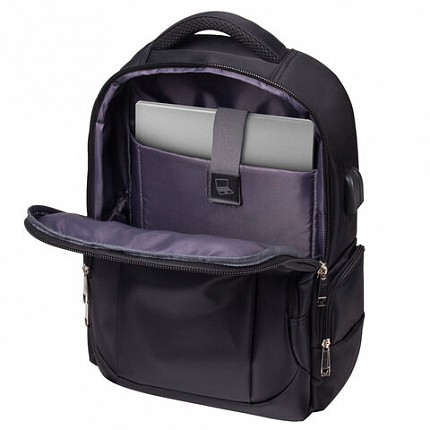 Рюкзак BRAUBERG FUNCTIONAL с отделением для ноутбука, 2 отделения, USB-порт, "Leader", 45х32х17 см, 270799