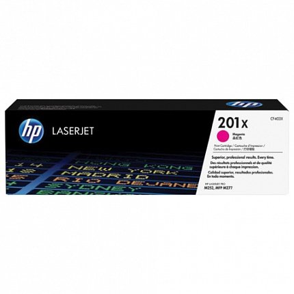 Картридж лазерный HP (CF403X) LaserJet Pro M277n/dw/M252n/dw, №201X, пурпурный, оригинальный, ресурс 2300 страниц