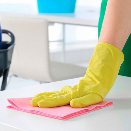 Перчатки МНОГОРАЗОВЫЕ латексные AVIORA, размер 7-8, M (средний), желтые, вес 35 г, 402-567