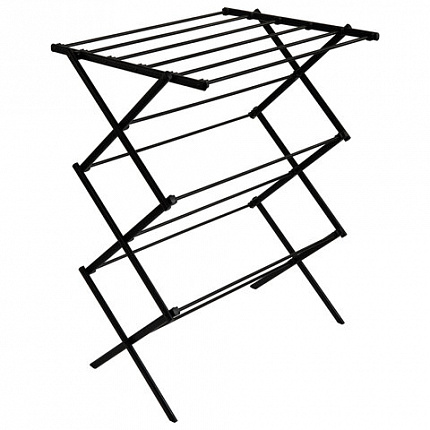 Сушилка напольная МИНИ для белья раскладная, 6 уровней, 10 метров, LAIMA HOME LADDER BLACK, 700473