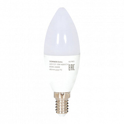 Лампа светодиодная SONNEN EXTRA, 10 (85) Вт, Е14, свеча, нейтральный белый, 30000 ч, LED C37-10W-4000-Е14, 457905