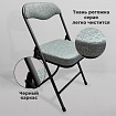 Стул складной для дома и офиса РС04К комфорт, черный каркас, рогожка светло-серая