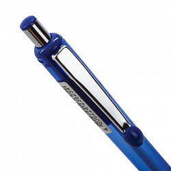 Ручка шариковая автоматическая с грипом BRAUBERG "Harmony Tone", СИНЯЯ, хромированные детали, узел 0,7 мм, линия письма 0,35 мм, 143257