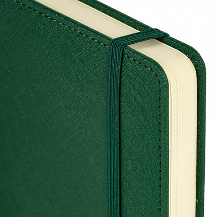 Ежедневник недатированный А5 138х213 мм, BRAUBERG "Base", под кожу, 160 л., темно-зеленый, 116257