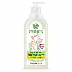Мыло жидкое антибактериальное 500 мл SYNERGETIC "Мелисса и ромашка", 105061