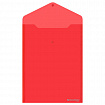 Папка-конверт с кнопкой прозрачная А4 BRAUBERG UNIVERSAL, вертикальная, красная, 0,15 мм, 273077
