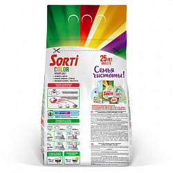 Стиральный порошок-автомат 3 кг, SORTI (Сорти) "Color", 8573-3АХ