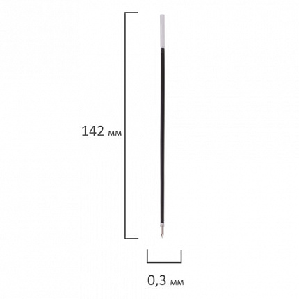Стержень шариковый BRAUBERG 142 мм, СИНИЙ, чернила DOKUMENTAL (Германия), евронаконечик, 0,35 мм,170373, BP109R