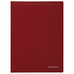 Папка 100 вкладышей BRAUBERG "Office", красная, 0.8 мм, 271334