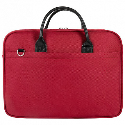 Сумка портфель BRAUBERG DANDY с отделением для ноутбука 15,6", 3 кармана, "Dialog", красная, 30х40х7 см, 240462