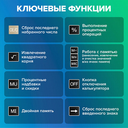 Калькулятор настольный BRAUBERG EXTRA-12-BKOL (206x155 мм), 12 разрядов, двойное питание, ЧЕРНО-ОЛИВКОВЫЙ, 250471