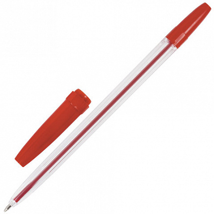 Ручки шариковые BRAUBERG, НАБОР 6 шт., АССОРТИ, "Line", корпус прозрачный, узел 1 мм, линия письма 0,5 мм, 142819