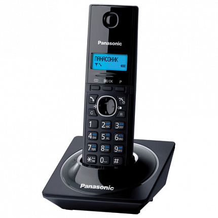 Радиотелефон PANASONIC KX-TG1711RUB, память на 50 номеров, АОН, повтор, часы/будильник, чёрный