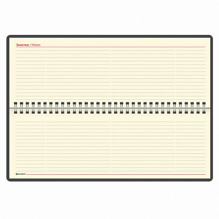 Планинг настольный недатированный (305x140 мм) BRAUBERG "Imperial", кожзам, 60 л., коричневый, 123499