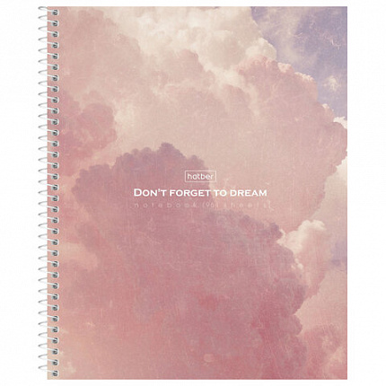 Тетрадь А5 96л. HATBER спираль, клетка, матовая ламинация, Dream (микс в спайке), 093, 96Т5лВ1сп