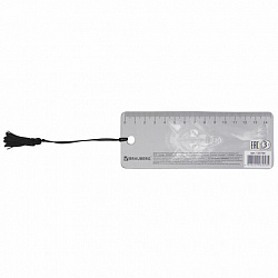 Закладка для книг с линейкой 3D-ОБЪЕМНАЯ BRAUBERG, "Волк", с декоративным шнурком, 125756