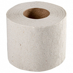 Бумага туалетная 75 "ЧЕСТНЫЙ БОЛЬШОЙ РУЛОНЧИК 75" на втулке (эконом) серый, 113357, 113357 (М-68)