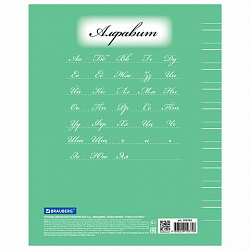 Тетрадь 12 л. BRAUBERG ЭКО "5-КА", узкая линия, обложка картон 170 г/м2, ЗЕЛЕНАЯ, 104765