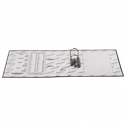 Папка-регистратор ОФИСМАГ с арочным механизмом, покрытие из ПВХ, 75 мм, черная, 225748