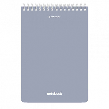 Блокнот А5 146х206мм, 80л, гребень, картон, клетка, BRAUBERG, КС МОРАНДИ, 118553