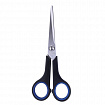 Ножницы BRAUBERG "Soft Grip", 165 мм, черно-синие, резиновые вставки, 3-сторонняя заточка, 230761