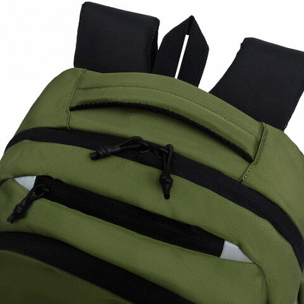 Рюкзак GRIZZLY школьный, анатомическая спинка, 2 отделения, для мальчиков, "RUN", хаки, 45х32х23 см, RU-530-6/3