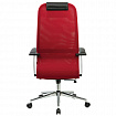 Кресло офисное BRABIX PREMIUM "Ultimate EX-801" хром, плотная двойная сетка Х2, черное/красное, 532921