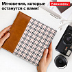 Фотоальбом BRAUBERG "Шотландка" на 200 фото 10х15 см, под кожу, бумажные страницы, бокс, 391192