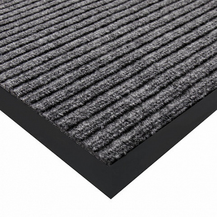 Коврик придверный 60х90 см, СЕРЫЙ, влаго-грязезащитный, 450 г/м2, ребристый, PRIMILA (ПРИМИЛА) EXTRA, 701024